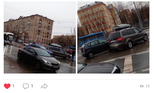 На Бориса Галушкина из-за аварии с участием двух иномарок встали трамваи